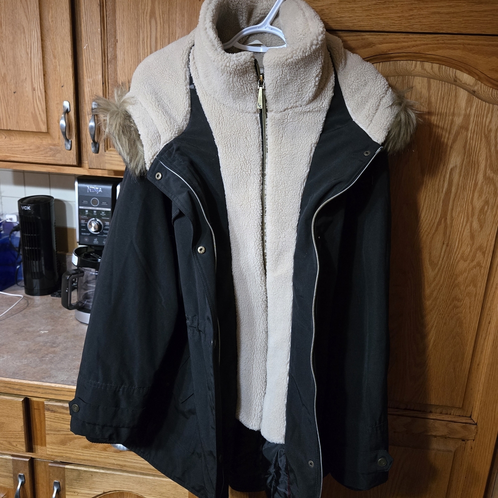 Koolaburra By UGG Black and Cream Teddy Jacket